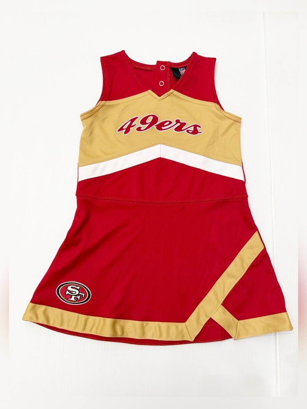 NFL San Francisco 49ers Girls Toddler Cheerleader Cheer Captain Dress - 3T